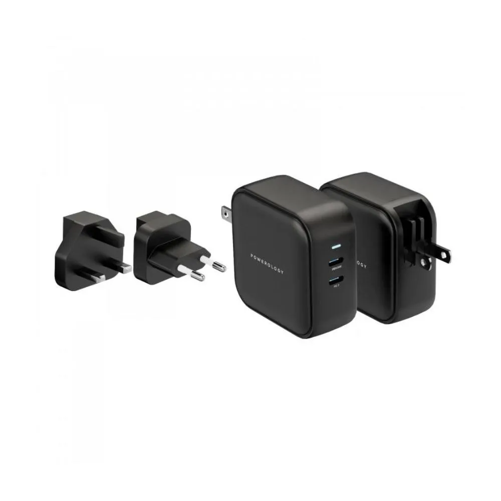 Powerology Dual Port World Travel Kit 65w Charging Adapter