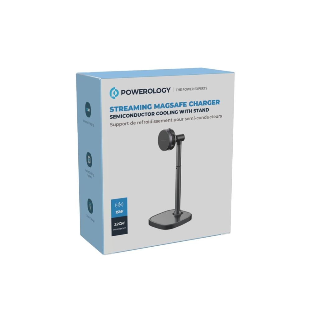 Powerology Streaming MagSafe Charger Semiconductor Cooling With Stand
