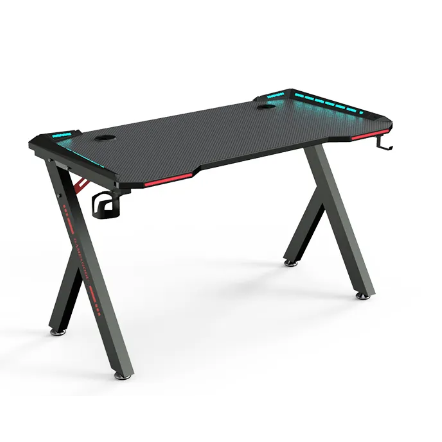 Pro Gaming Desk 120CM, RGB, Carbon Fiber Black