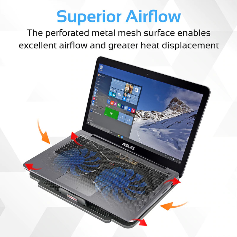 Promate Laptop Cooling Pad with Silent Fan Technology | AirBase-1