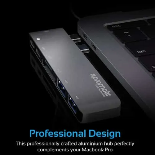 Promate MacHub Speed USB Type-C™ Hub with Thunderbolt 3