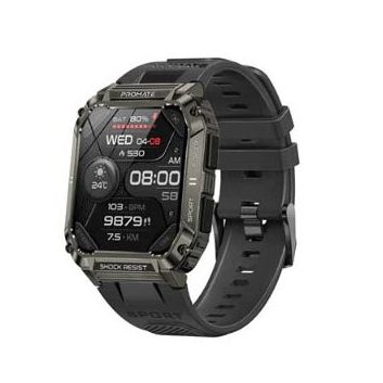 Promate XWatch-S19 Smartwatch With Wireless BT Calling – Black