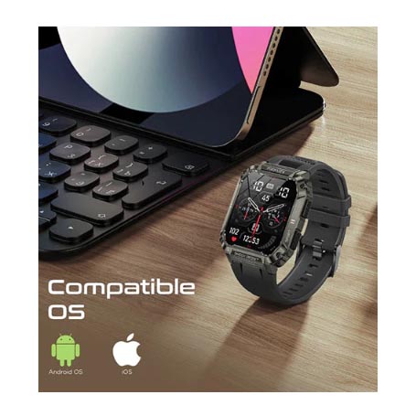 Promate XWatch-S19 Smartwatch With Wireless BT Calling – Black