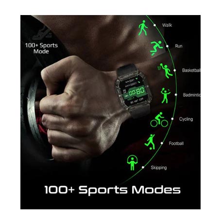 Promate XWatch-S19 Smartwatch With Wireless BT Calling – Black
