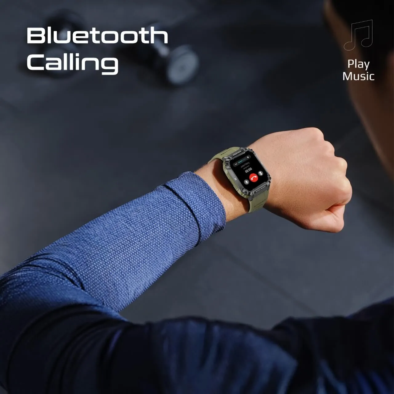 Promate XWatch-S19 Smartwatch With Wireless BT Calling - Green
