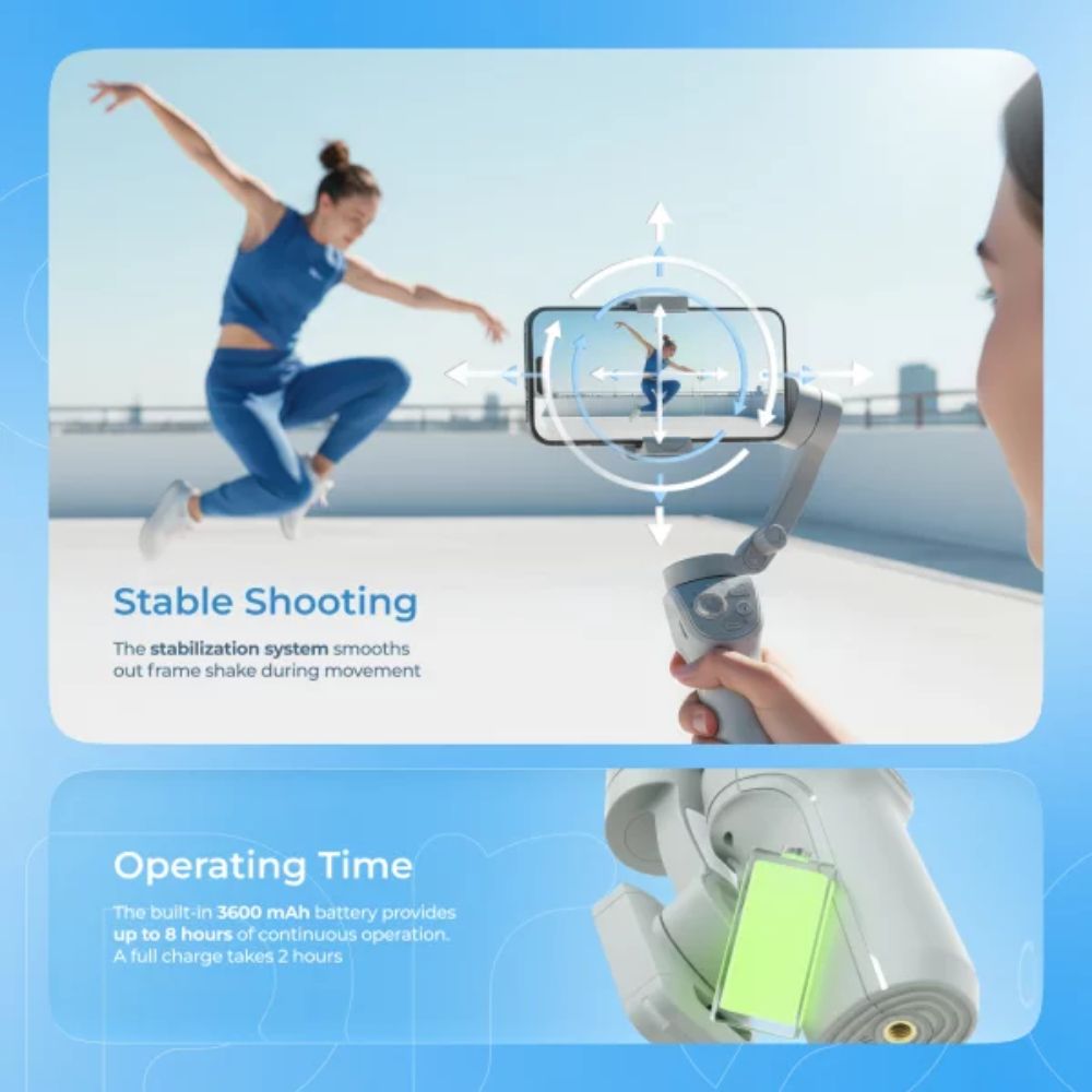 Proove Axis 3 – Axis Gimbal Stabilizer with Integrated LED Light