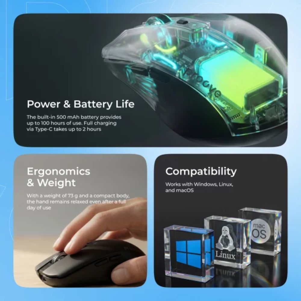 Proove Comet Wireless Mouse (Tri-Mode RGB)