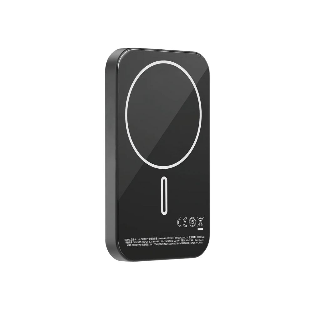 Momax Q.Mag X Magnetic Wireless Power Bank 5000mAh – Black