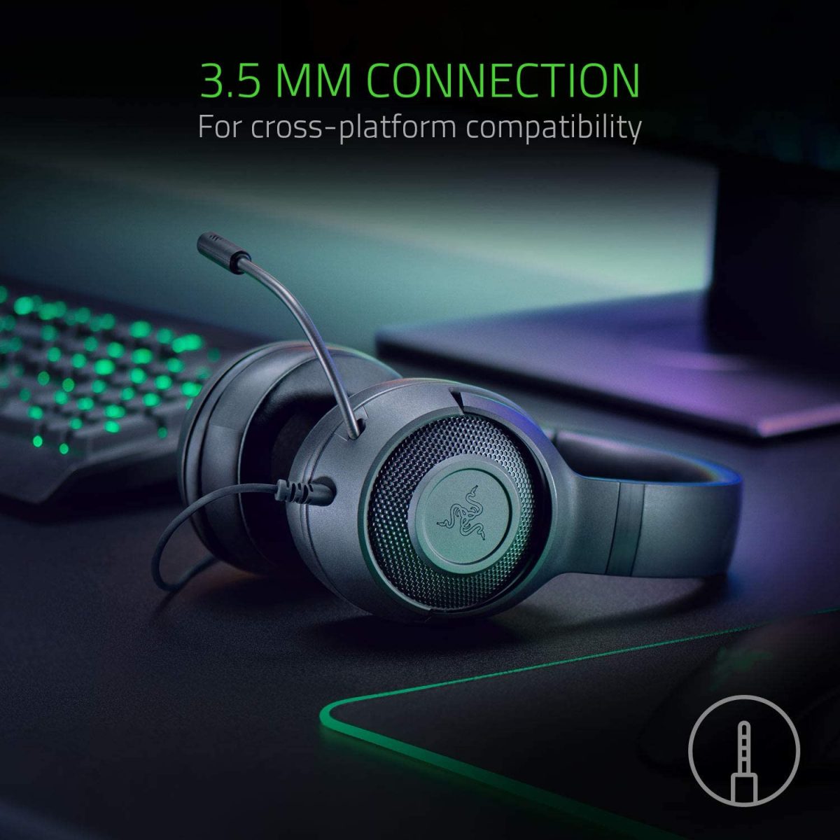 Razer Kraken X Lite Ultralight Gaming Headset: 7.1 Surround Sound – Black