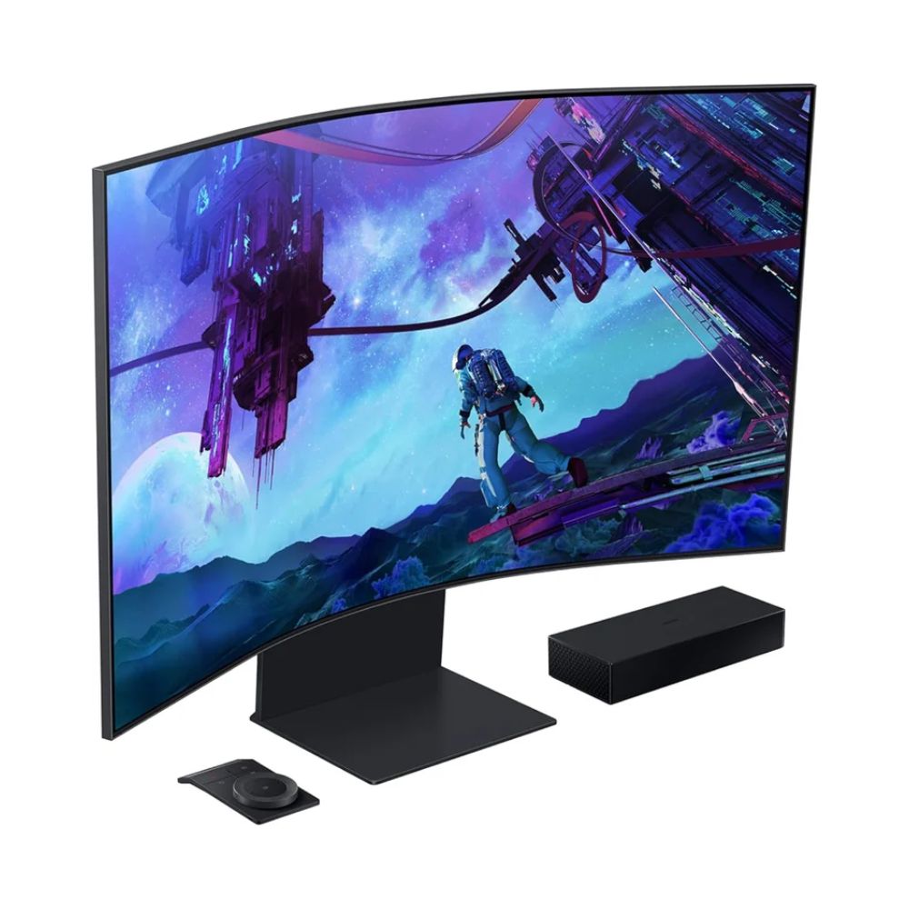SAMSUNG Odyssey Ark 2nd Gen 55″ 4K UHD 1000R Curved Monitor 165Hz (OB) – LS55CG970NUXEN