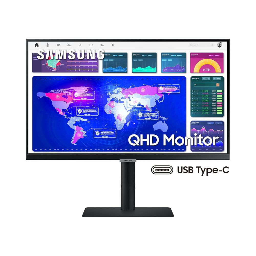 Samsung ViewFinity S6 Monitor 24″ QHD Flicker Free 75Hz 5 ms – LS24A60PUCUXEN
