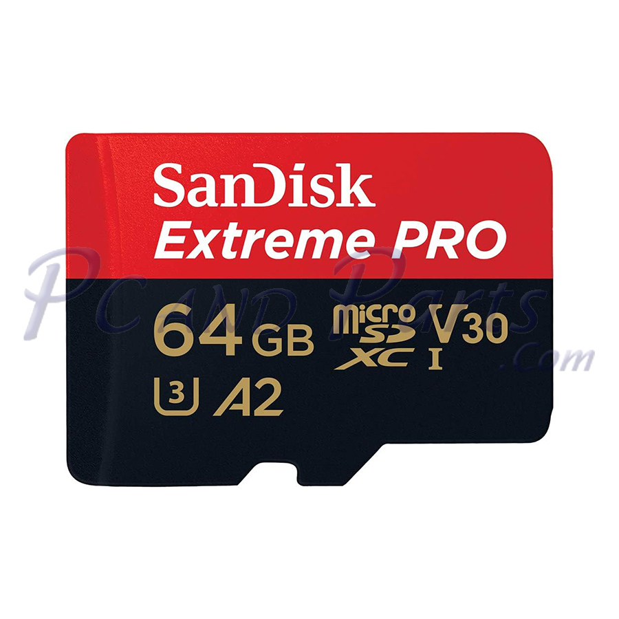 SanDisk 64GB Extreme PRO microSDXC UHS-I CARD + SD Adapter
