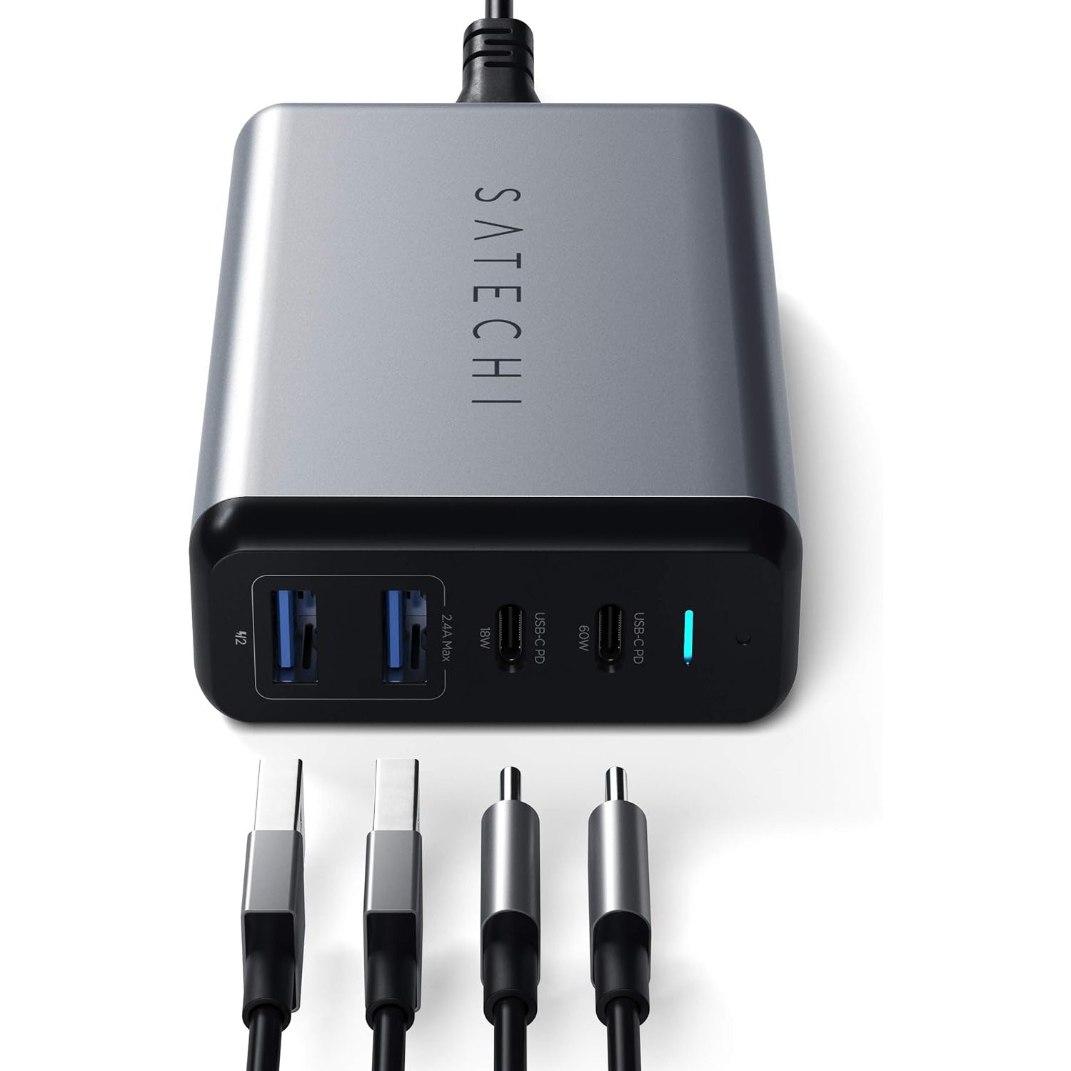 Satechi 75W Dual Type C PD Travel Charger Adapter Multiport