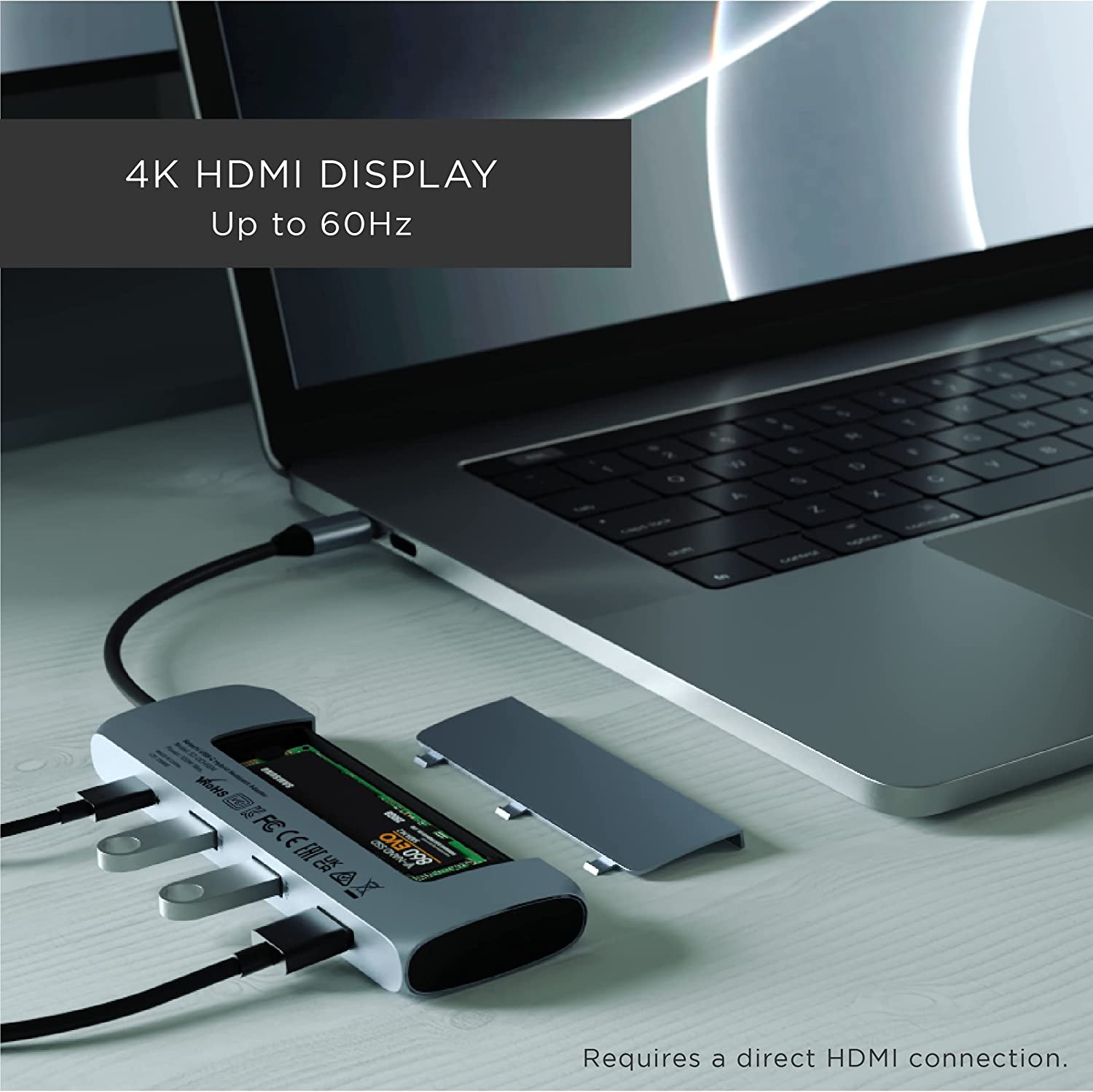 Satechi USB-C Hybrid Multiport Adapter – Fits M.2 SATA SSD
