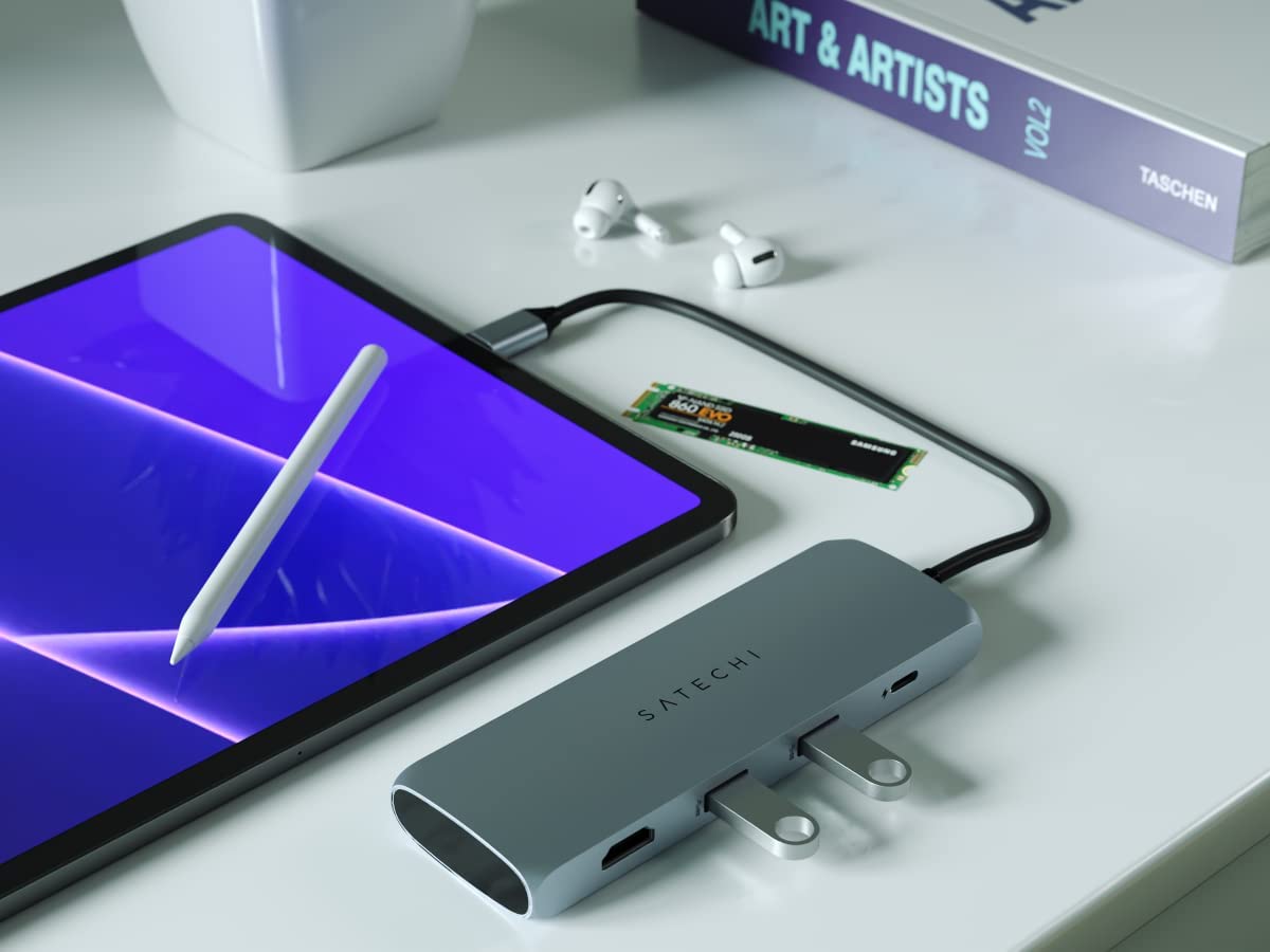 Satechi USB-C Hybrid Multiport Adapter – Fits M.2 SATA SSD