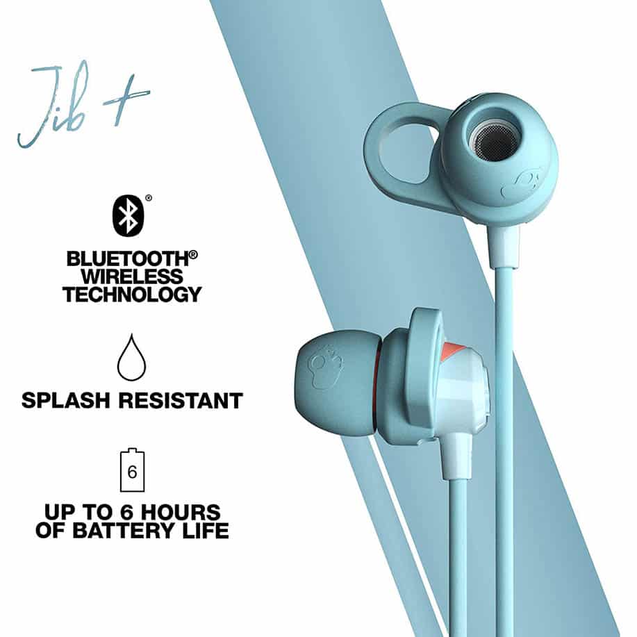 Skullcandy Jib+ Wireless in-Ear Earbud – Bleached Blue / Electric Yellow