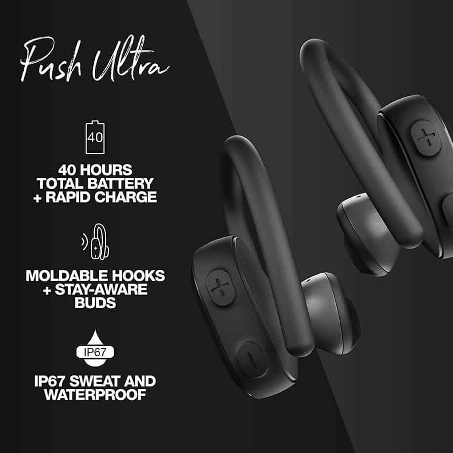 Skullcandy Push Ultra True Wireless In-Ear Earbuds – True Black/Electric Yellow