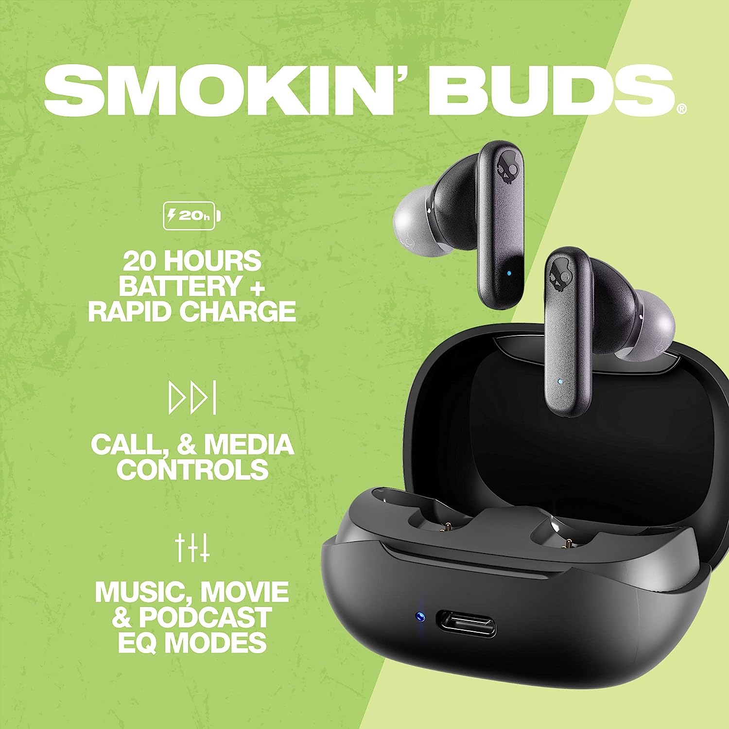 Skullcandy Smokin Buds In-Ear Wireless Earbuds