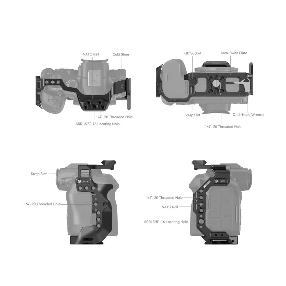 SmallRig Camera Cage for Canon EOS R6 Mark II