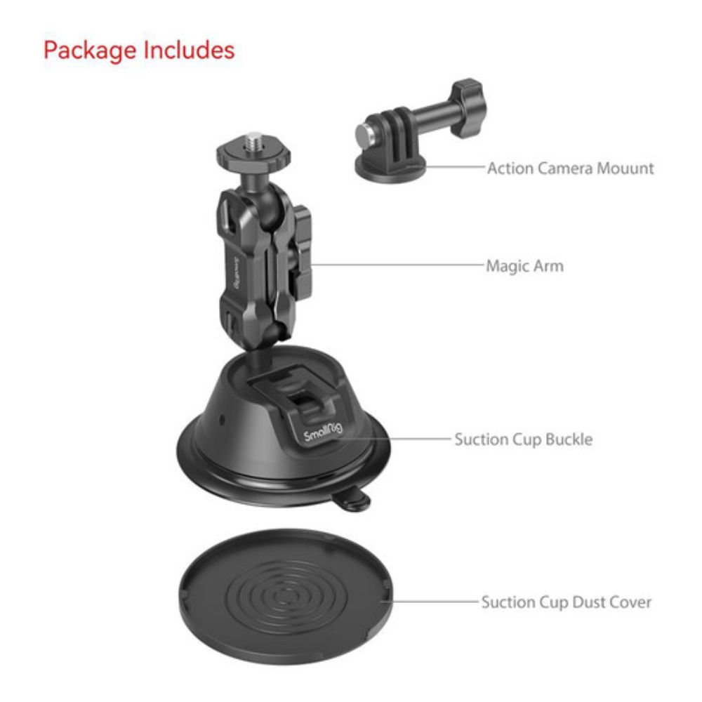 SmallRig SC-1K Portable Suction Cup Mount for Action Cameras