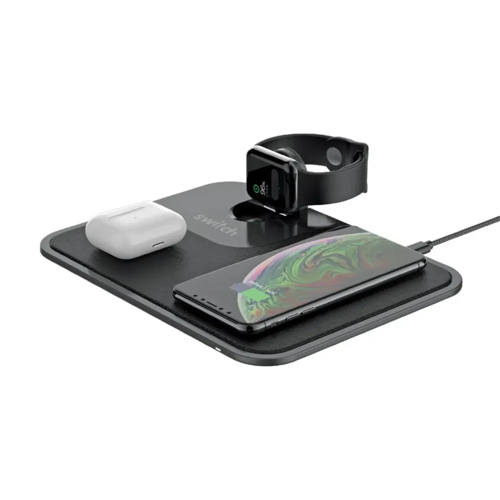 Switch 3-in-1 Wireless Charging Station – Black