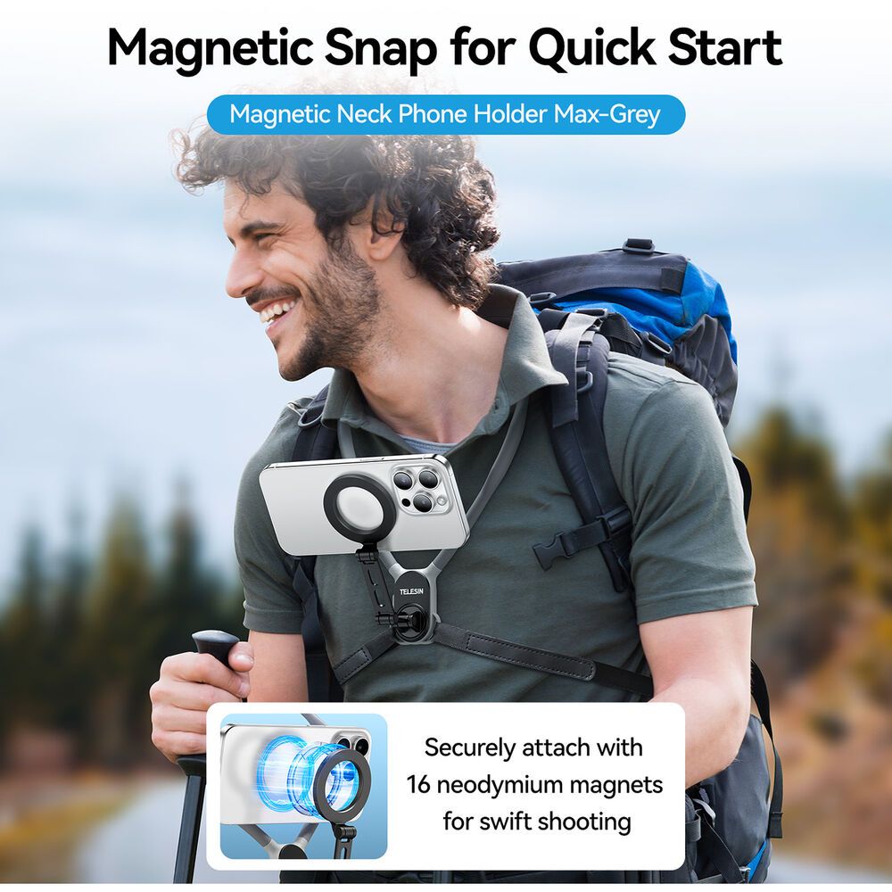 TELESIN Magnetic Smartphone Neck Mount Max