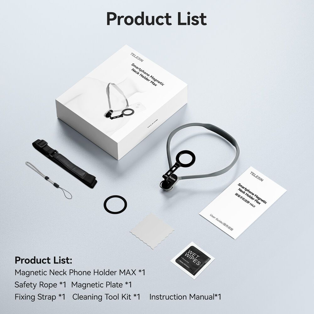 TELESIN Magnetic Smartphone Neck Mount Max