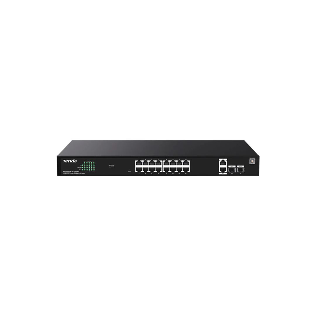 Tenda TEG2220P-16-250W 20-Port Gigabit Cloud PoE Switch