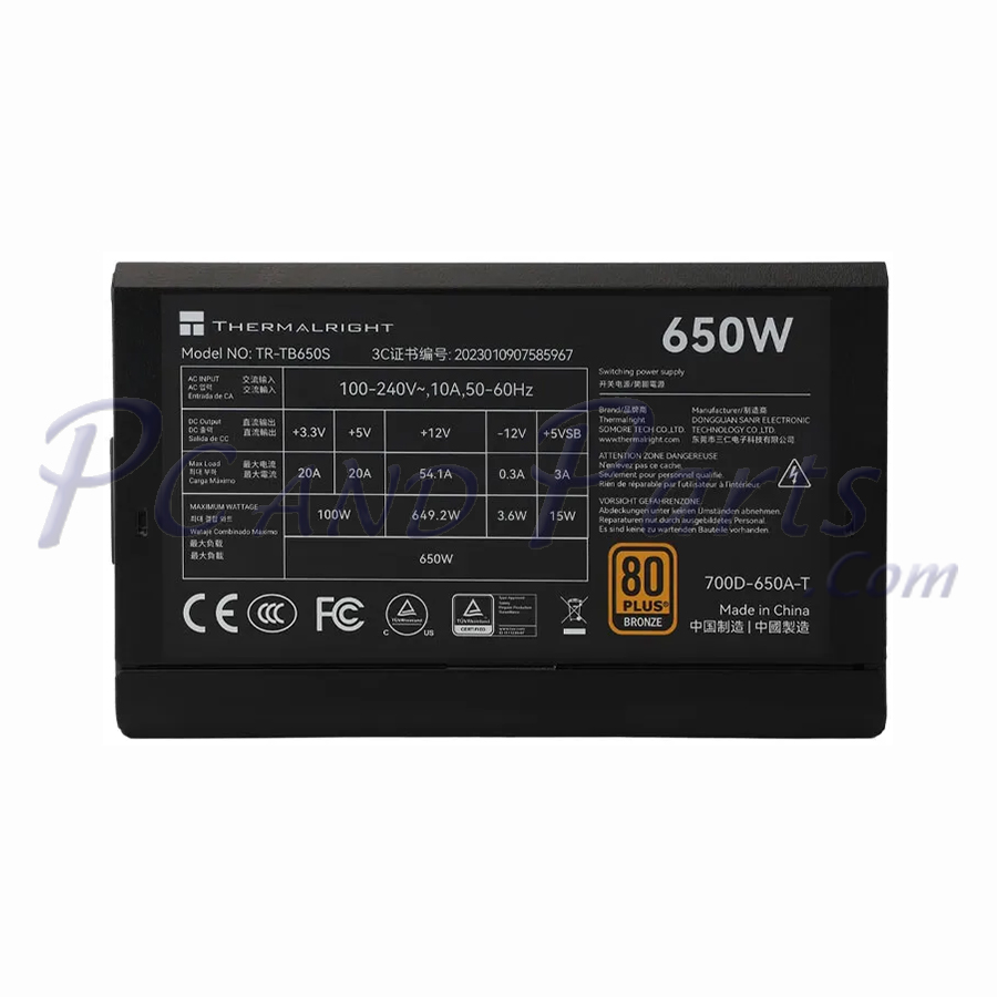 Thermalright TR-TB650S 650W Bronze PSU