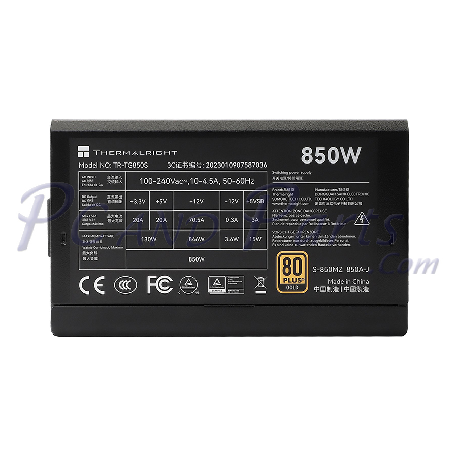 Thermalright TR-TG850S 850W Gold PSU