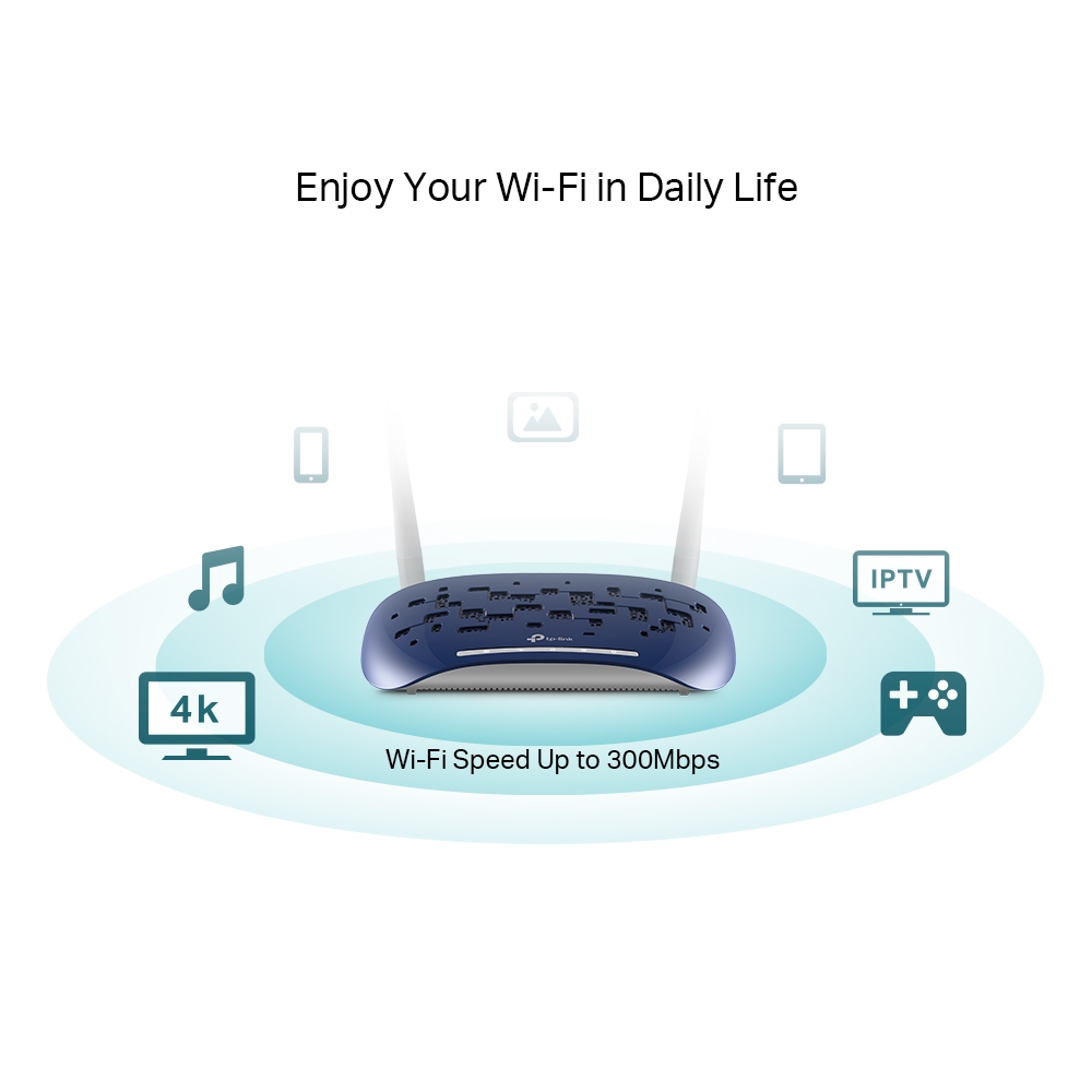TPLINK 300Mbps Wireless N VDSL/ADSL Modem Router | W9960