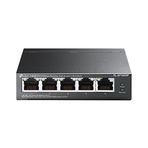 TPLink 5-Port 10/100Mbps Switch with 4-Port PoE+