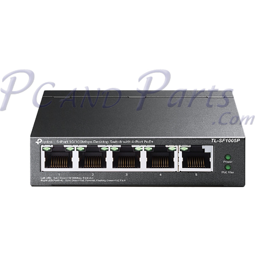 TPLink 5-Port 10/100Mbps Switch with 4-Port PoE+