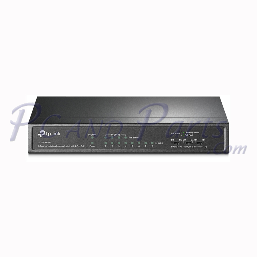 TPLink 8-Port 10/100Mbps Switch with 4-Port PoE+