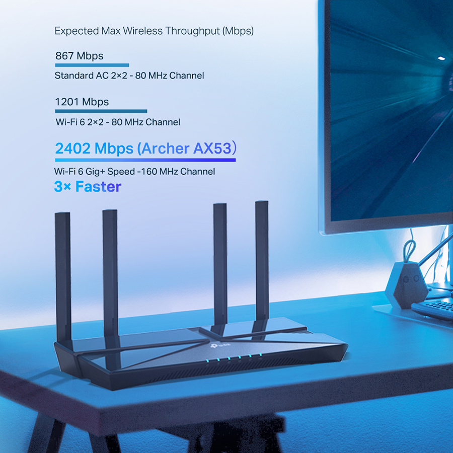 TPLink Archer AX53 AX3000 Dual-Band Wi-Fi 6 Router