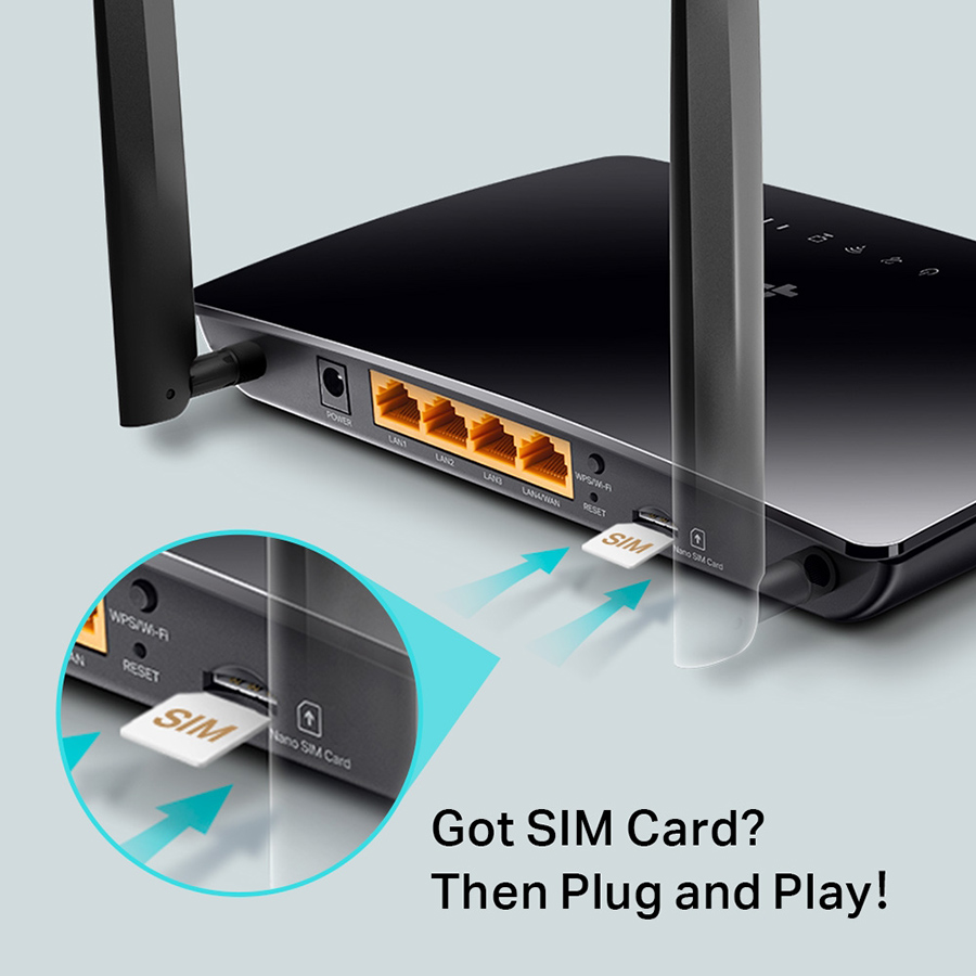 TPLink Archer MR202 AC750 Wireless Dual Band 4G LTE Router