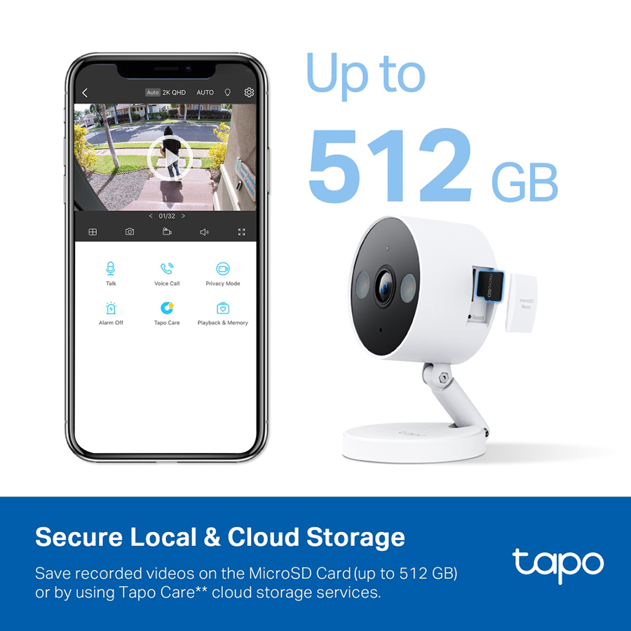 TPLink Tapo-C120 Indoor/Outdoor Wi-Fi Home Security Camera