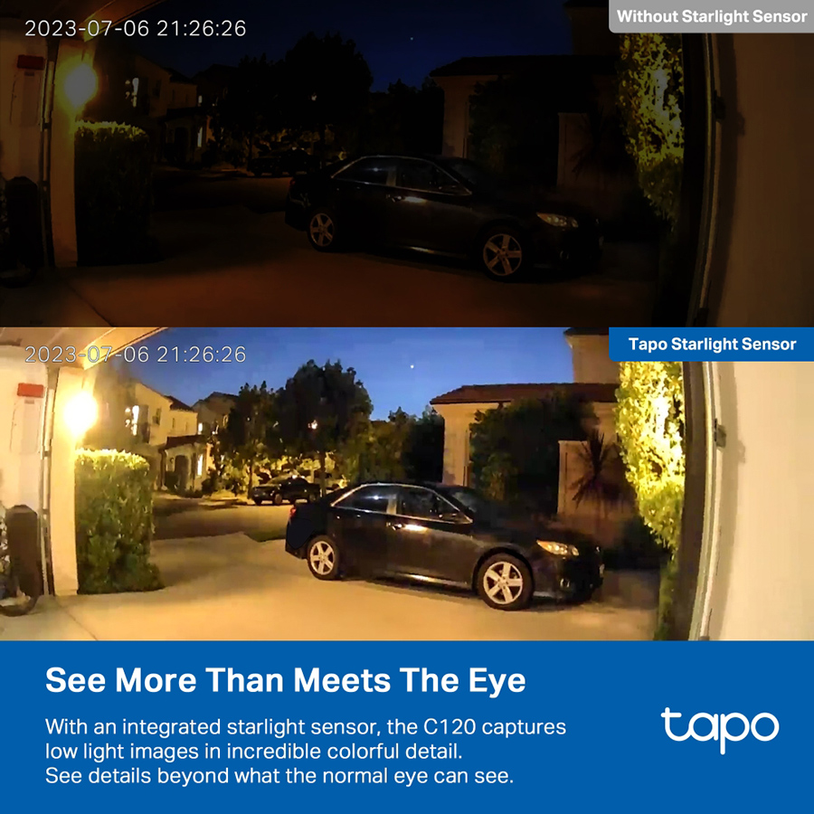 TPLink Tapo-C120 Indoor/Outdoor Wi-Fi Home Security Camera