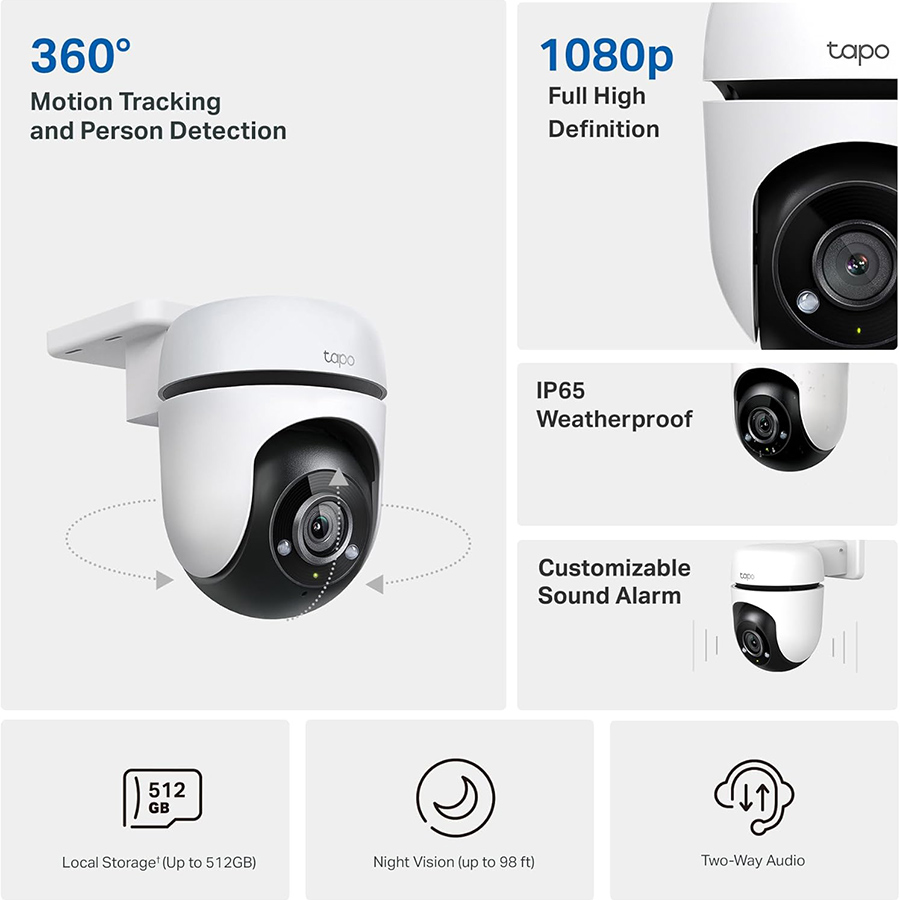 TPLink Tapo C500 Outdoor Pan/Tilt Security WiFi Camera