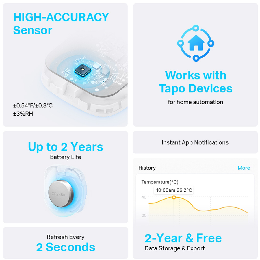 TPLink Tapo T310 Smart Temperature & Humidity Sensor