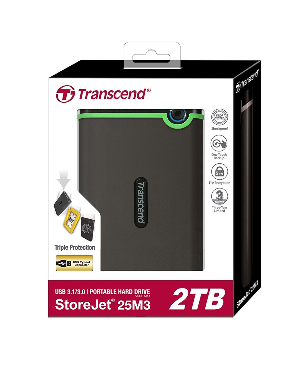 Transcend StoreJet 25M3 2TB Portable HDD | TS2TSJ25M3S