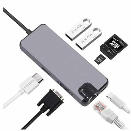 Type-C to HDMI 8 in 1 Adapter For Macbook