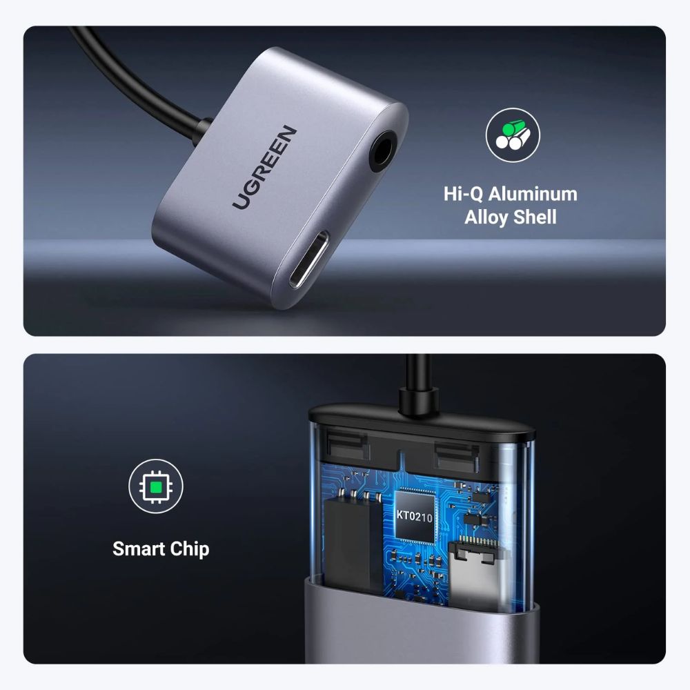 UGREEN 2-in-1 USB C to 3.5mm Headphone &amp; USB-C Charging Port