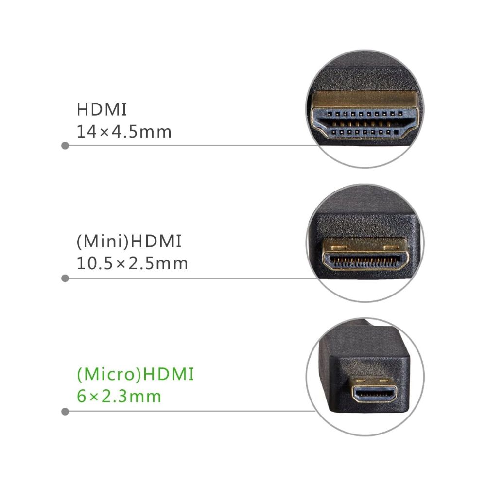 Ugreen 30102 Micro HDMI Male to HDMI Male Cable, 1.5 meter Length