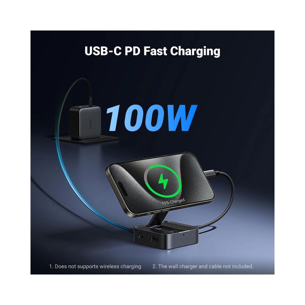 UGREEN 4-in-1 Magnetic USB-C Hub 4K@60Hz 100W PD