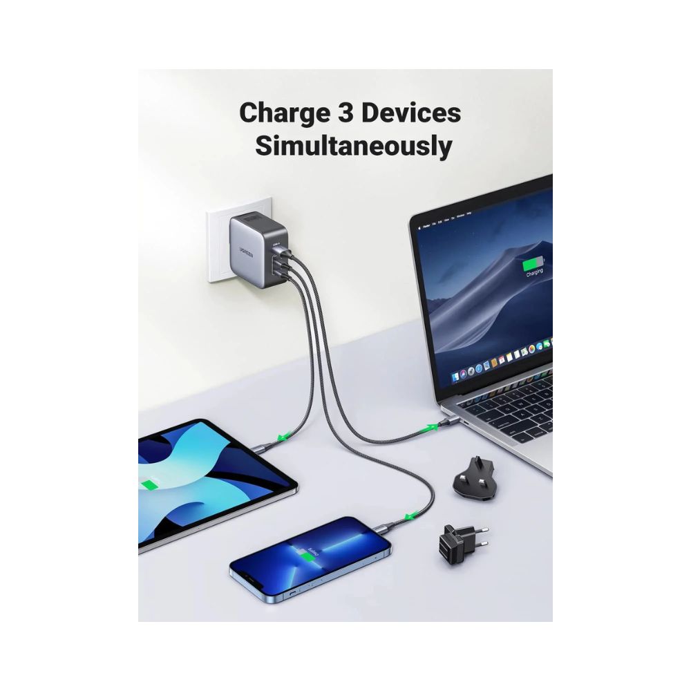 UGREEN 65W USB C Charger US/UK/EU Plug for Travel