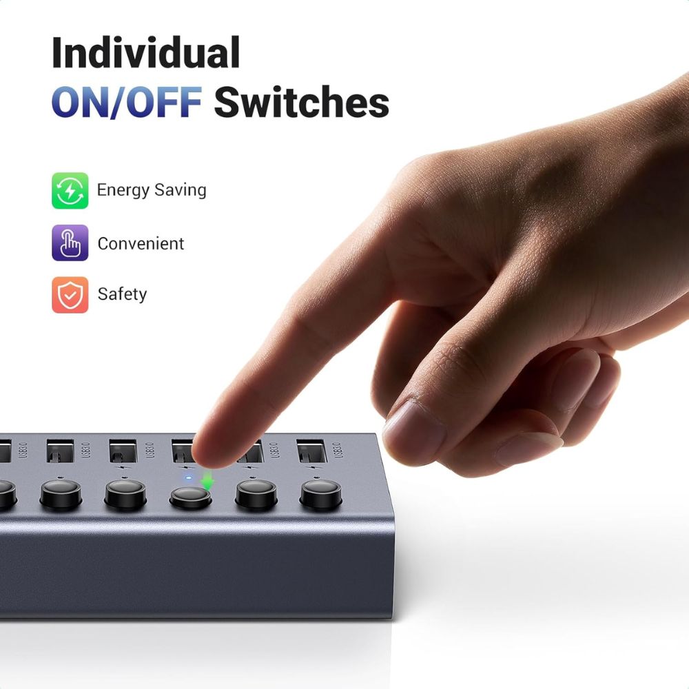 UGREEN 7-in-1 USB-A Data Transfer & Charging HUB (7x USB-A)
