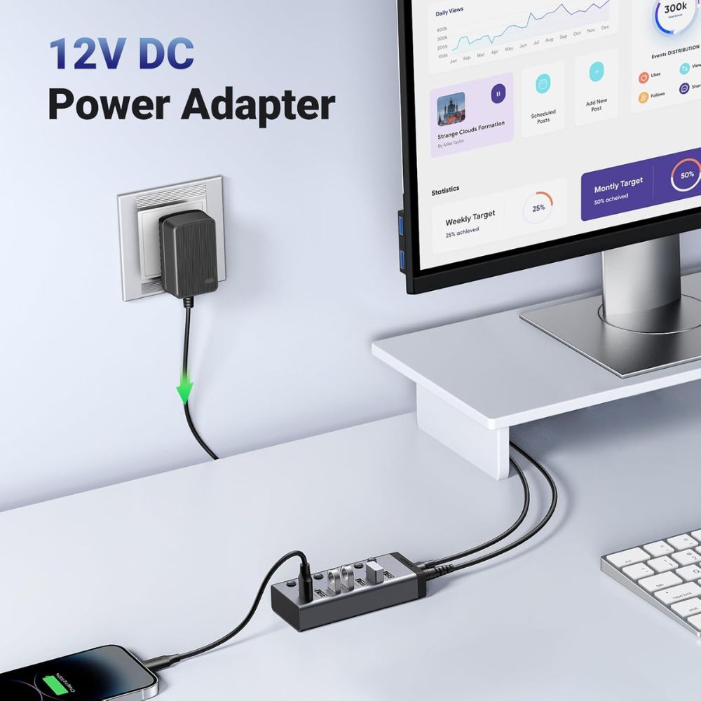 UGREEN 7-in-1 USB-A Data Transfer & Charging HUB (7x USB-A)