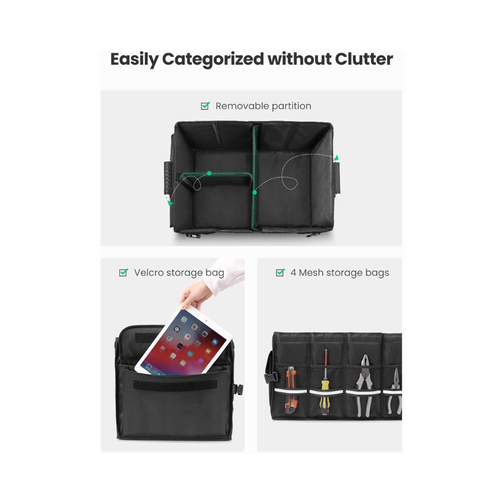 UGREEN 80710 Multifunctional Car Trunk Organizer Black