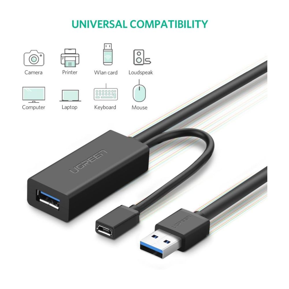UGREEN Active USB Cable Extension Male to Female with built in Booster 3.0 10M